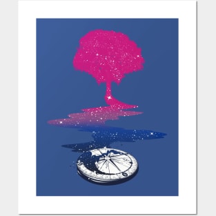 Bisexual Tree LGBT Pride Flag Posters and Art